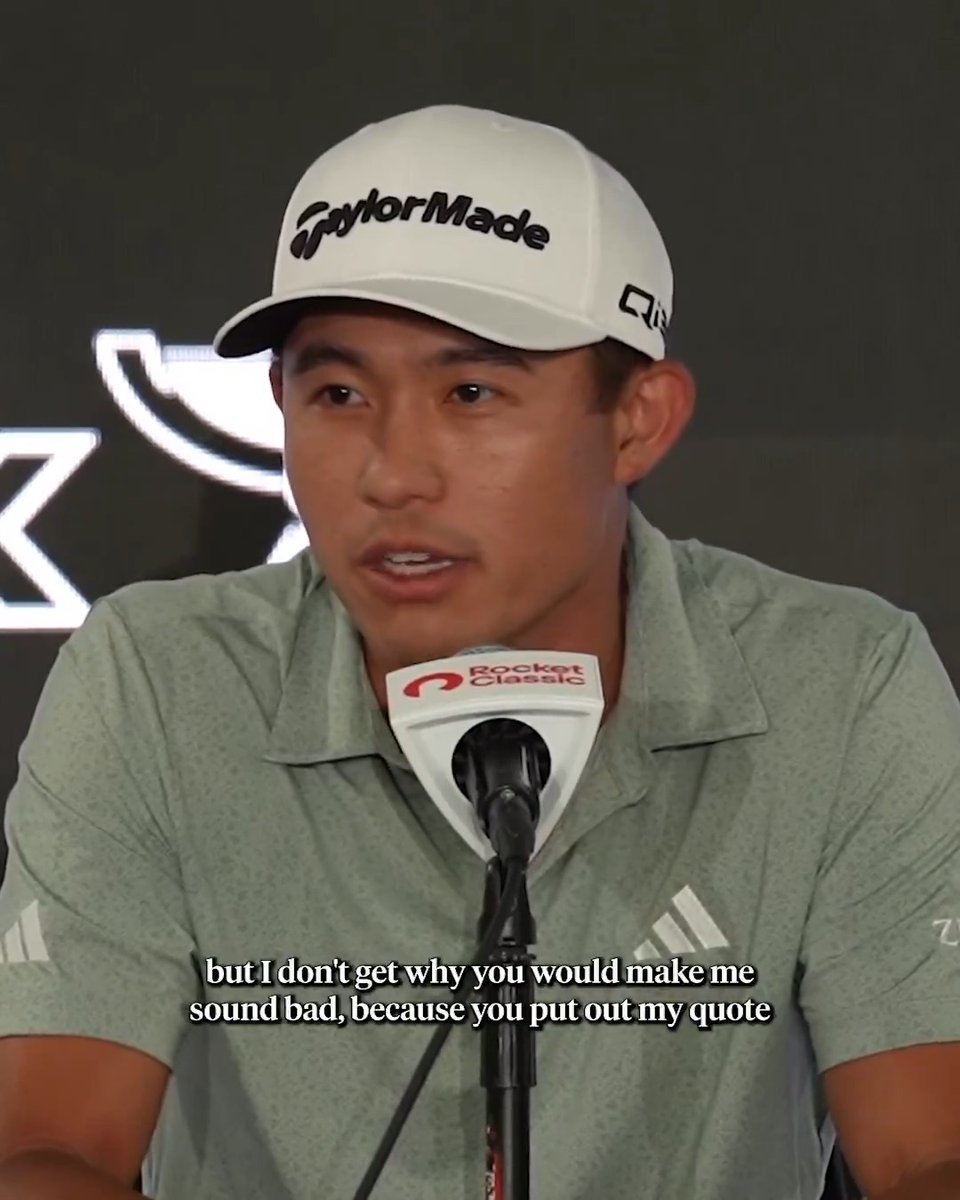 Collin Morikawa had a tense exchange with a reporter during his press conference at the Rocket Classic regarding an article written about his caddie vacancy.