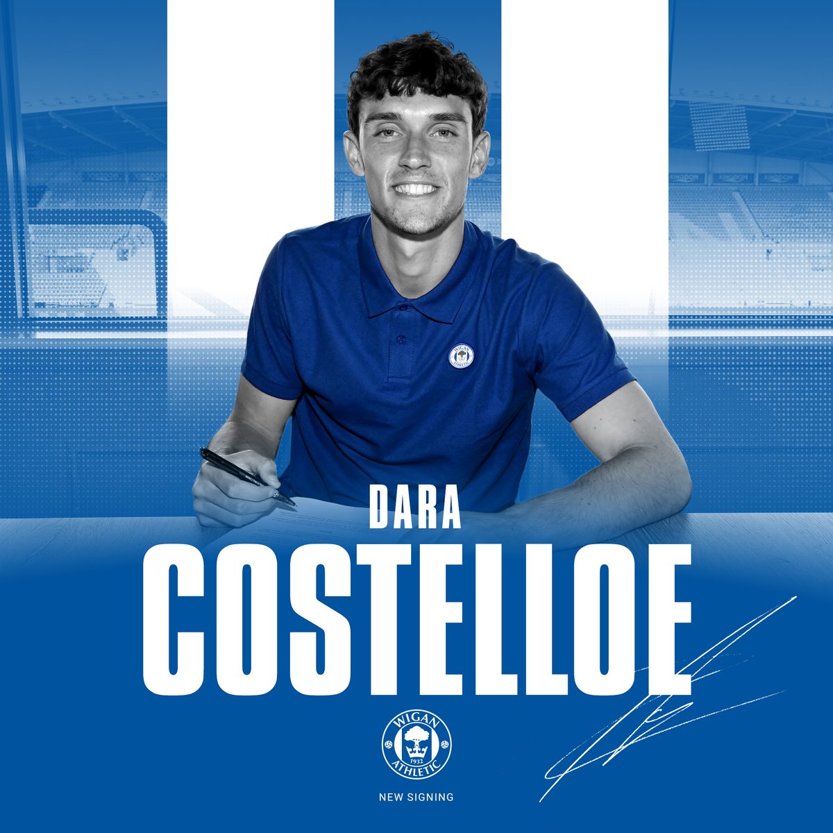 𝘿𝙖𝙧𝙖 𝘾𝙤𝙨𝙩𝙚𝙡𝙡𝙤𝙚 𝙞𝙨 𝙖 𝙏𝙞𝙘! 💙 The exciting striker arrives from Burnley on a three-year deal, with the option of a further year! 🤝 #wafc 🔵⚪️