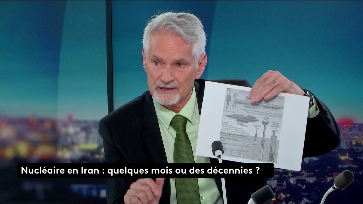 🔴 DIRECT - 🗣 "C'est vrai que c'est énorme, mais pour attaquer une cible bien enterrée, je ne suis pas convaincu que les GBU57 puissent avoir endommagé" les installations nucléaires iraniennes, explique Ronald Hatto, docteur en sciences politiques. #surleterrain #canal16