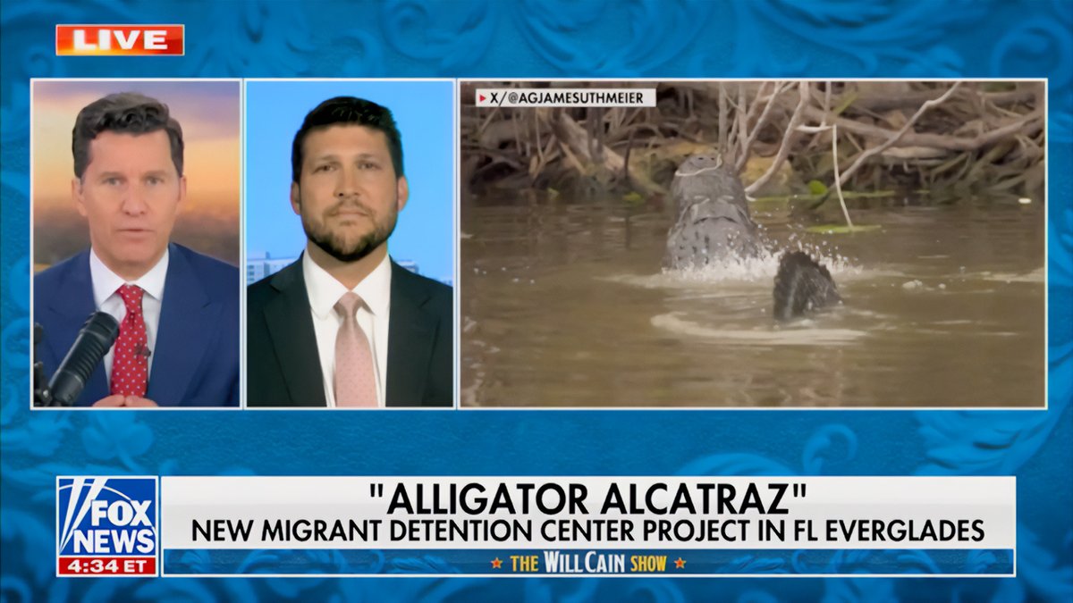 I joined Will Cain on Fox News to discuss Alligator Alcatraz.