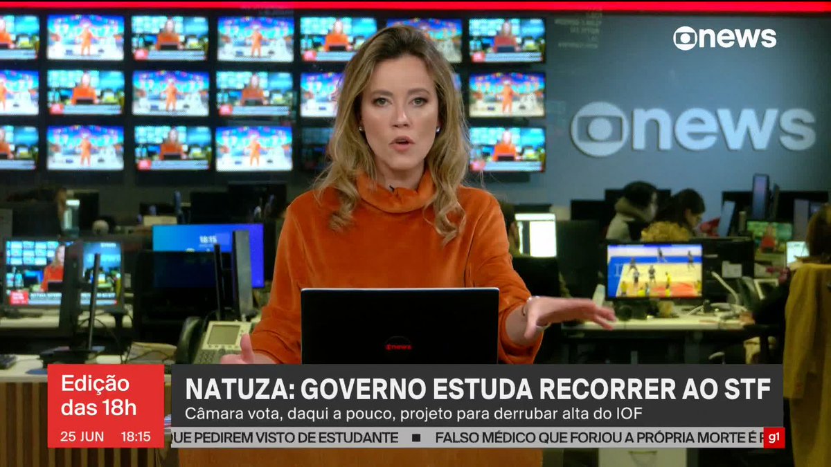 Apuração da Natuza Nery: “Hoje, a posição do Ministério da Fazenda é recorrer ao Supremo Tribunal Federal contra a derrubada do decreto do IOF. (...) O argumento é que a legislação diz que o governo tem uma margem para alterar o IOF, portanto não estaria descumprido com o que já prevê a lei”. Saiba mais. ➡ Assista ao #Edição18: #GloboNews
