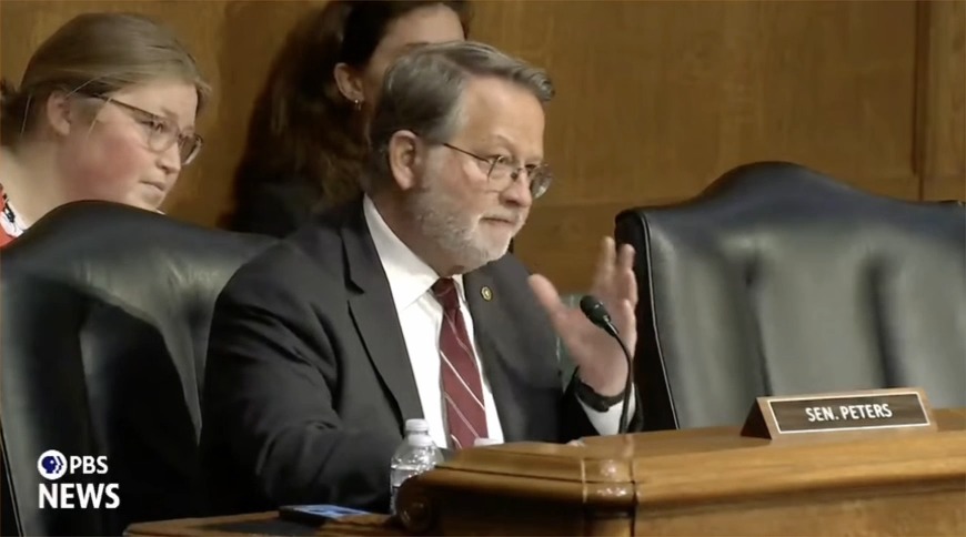 Top Trump aide refuses to let Senator Gary Peters ask him questions during his hearing: "Mr. Vought, can you show a little bit of respect here? I don't need you to answer questions I'm not asking. Please. I'm trying to be as civil as I can"