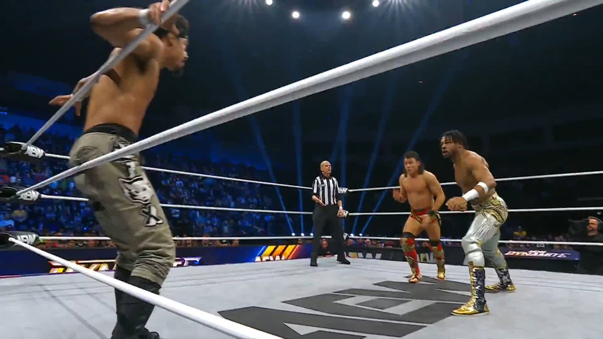 2-for-1 offense from AR FOX! Watch #AEWDynamite LIVE on TBS &amp; MAX