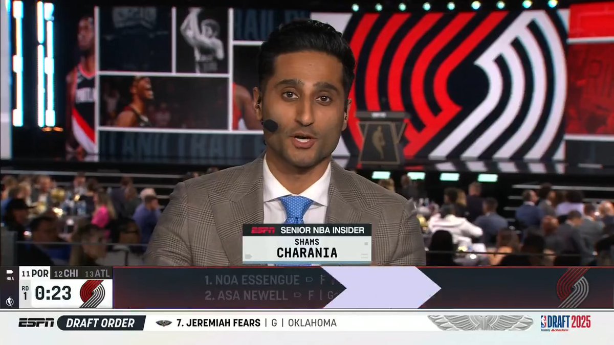 Reporting live from the 2025 NBA draft on the Phoenix Suns landing two centers within minutes to address center issues: