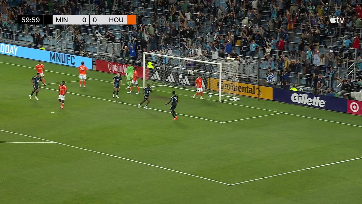 The flick and the finish 🤩 Bongi Hlongwane with the clever finish to put Minnesota United FC ahead