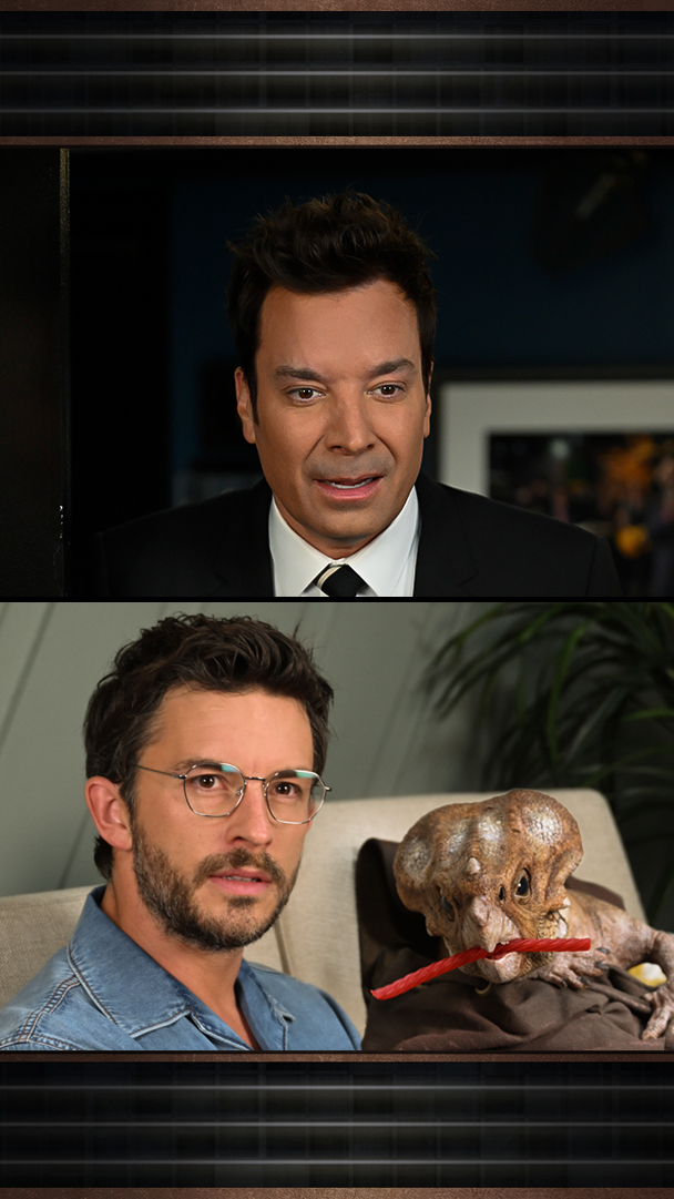 Jonathan Bailey introduces Jimmy to his little friend, Dolores the dinosaur. 🦖 Jurassic World #JurassicWorldRebirth #FallonTonight