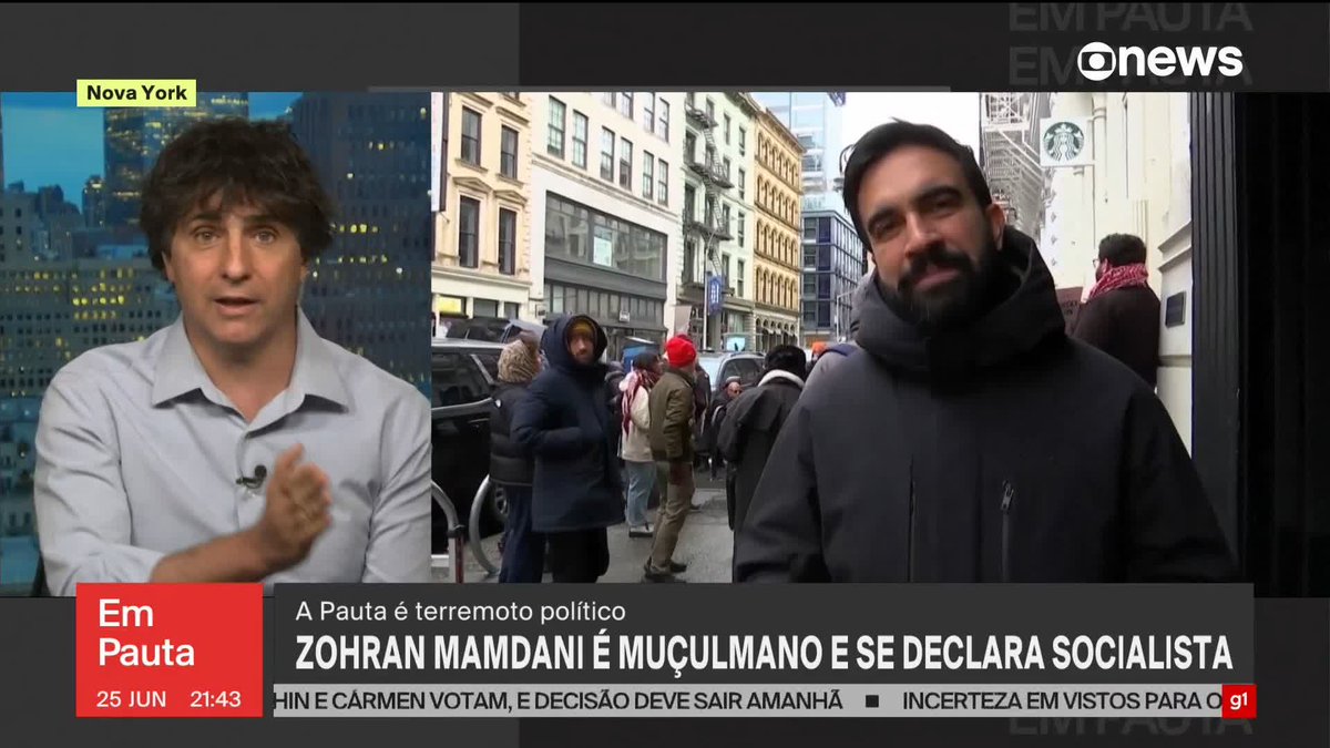 A vitória esmagadora nas primarias de Zohran Mamdani, o candidato socialista e muçulmano que pode se tornar prefeito de Nova York.