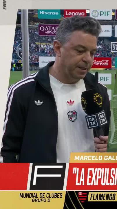 "La expulsión no nos dejó llegar al final del partido con alguna chance. Ahí se terminó el partido". Marcelo Gallardo.
