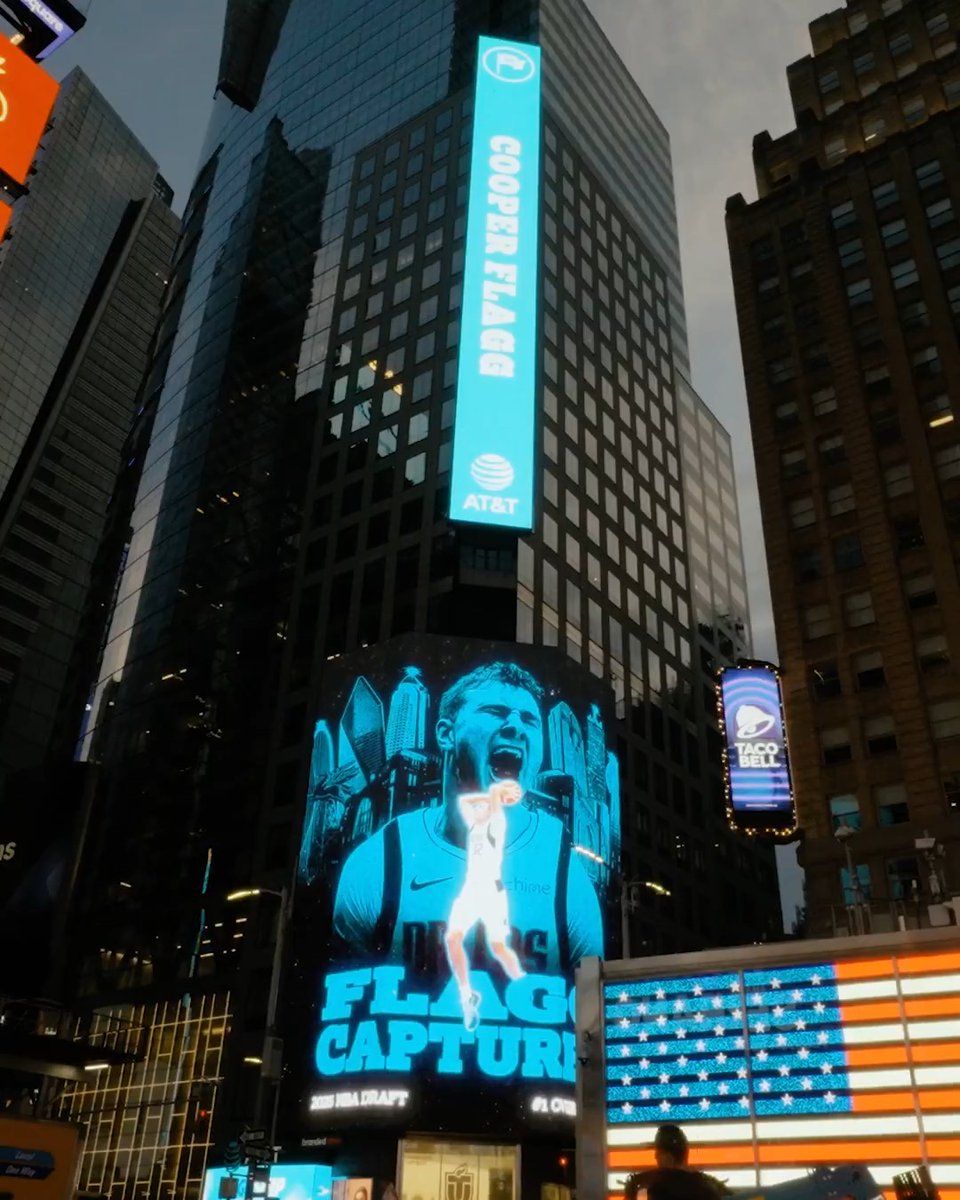 Coop has taken over Times Square✨ AT&T // #FlaggCaptured #MFFL