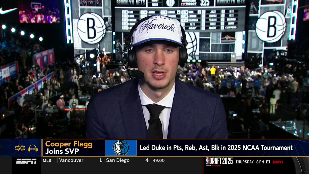 "Just being an impact player" 💪 Scott Van Pelt talked with Cooper Flagg on expectations for his rookie season in the NBA 🏀