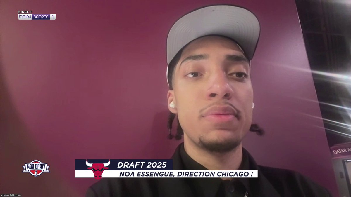 La rรฉaction de Noa Essengue en direct sur beIN SPORTS ๐คฉ ๐ซ๐ท Le Franรงais affiche dรฉjร ses ambitions avec les Bulls : "Recrรฉer la dynastie avec moi en tant que joueur" ๐ ๐ #NBAExtra