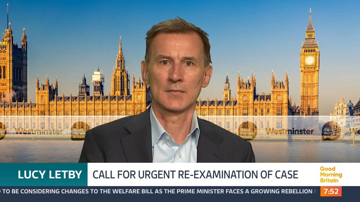 Sir Sir Jeremy Hunt MP is calling for an urgent re-examination of the Lucy Letby case after an international panel of experts presented evidence that the babies' deaths and injuries were due to natural causes or errors in medical care.