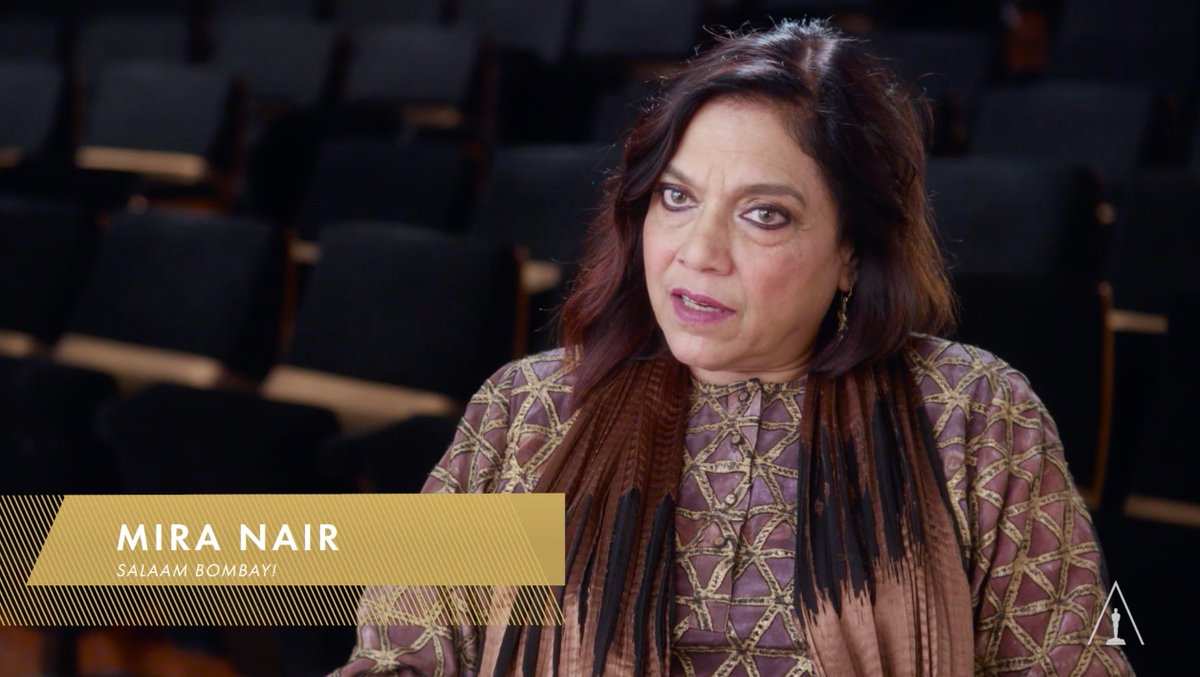 The official Oscars account shows a video of Mira Nair talking about growing up in Odisha, being enchanted with the temples of Bhubaneswar and being inspired from the Prahalad Natakas depicting stories from Hindu epics in her journey towards filmmaking.