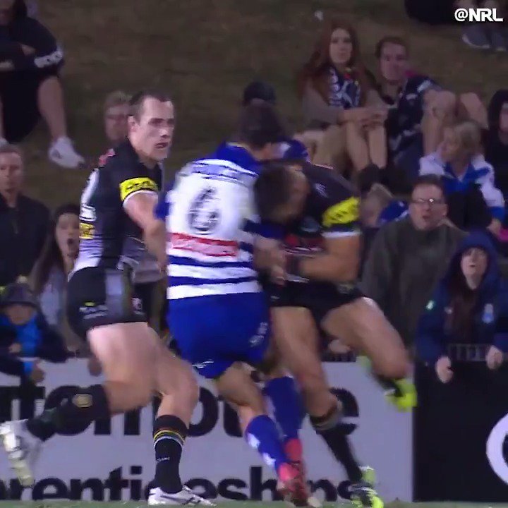 Dean Whare Massive Shot… Panthers vs Bulldogs 2018 #nrlpanthersbulldogs #NRLPanthersBulldogs #NRL #RugbyLeague