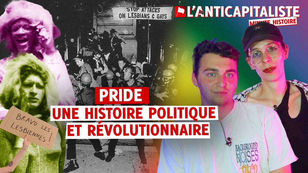 🏳️🌈 Des émeutes de Stonewall en 1969 à l'offensive réactionnaire contre la pride 2025, retour sur l'histoire politique et révolutionnaire des manifestations pour les droits LGBTI+ avec NPA LGBTI ✨ Voir sur YouTube 👉