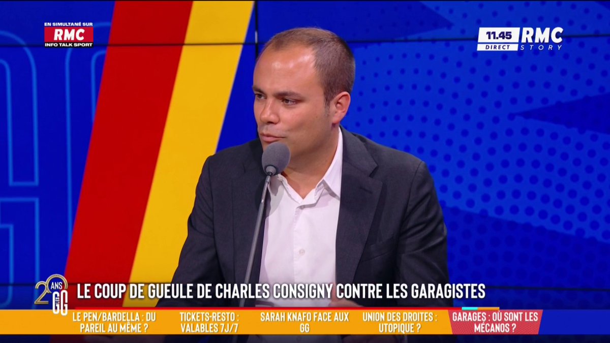 🚘 Les garagistes en panne de mécanos… la profession inquiète ? 🗣️ Charles Consigny : "J'ai roulé sur un chemin de traverse et j'ai tapé le bas de caisse. Le garagiste pas de place avant juillet, fermé le samedi... il faut être retraité pour faire réparer sa voiture." #GGRMC