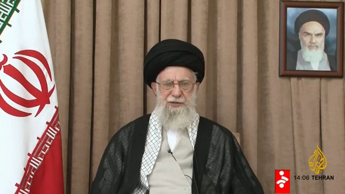 المرشد الإيراني: أبارك هذا الانتصار على الكيان الصهيوني الزائف، وأمريكا لم تحقق أي إنجاز من هذه الحرب وانتصرنا ووجهنا لها صفعة قاسية #الأخبار