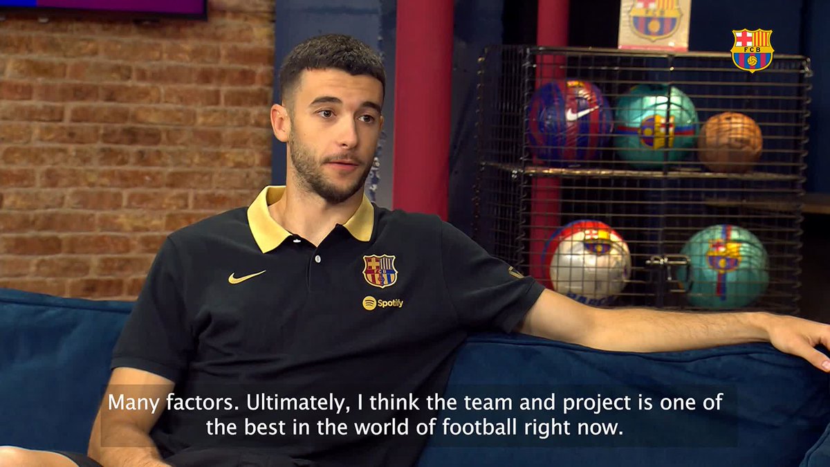 🎙️ A sneak peek of Joan Garcia’s first interview as a Barça player. 📺 Full interview now available via @barcaonefcb!