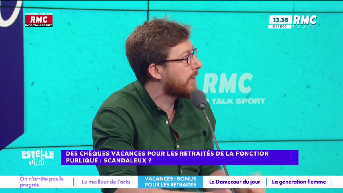 💶 Des chèques vacances pour les retraités de la fonction publique 🎙️ Pierre Rondeau : "Scandale ! On va dépenser 9 millions pour payer les vacances des retraités ! On préfère faire payer les actifs précaires pour offrir des acquis inadmissibles aux inactifs !" #EstelleMidi