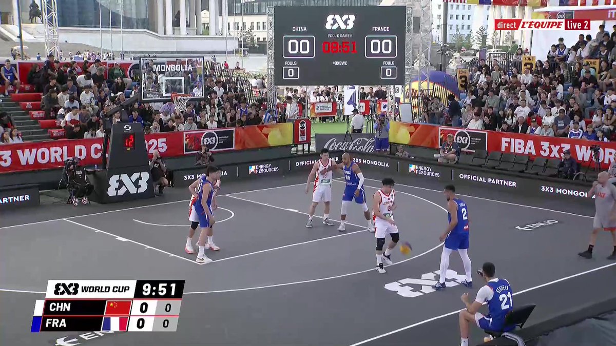 🇫🇷​ C'est parti pour le match décisif pour les Bleus face à la Chine à la CDM de basket 3x3, objectif la victoire ! Le direct : #lequipeBASKET