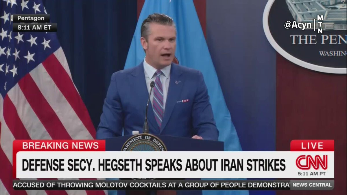 Hegseth: How many stories have been written about how hard it is—I don’t know—to fly a plane for 36 hours. Has MSNBC done that story? Has FOX? Have WE done the story? It’s irresponsible