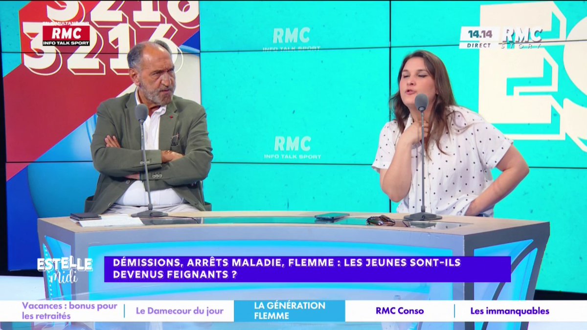 🥱 Démissions, arrêts : les jeunes sont-ils devenus des fainéants ? 🎙️ Juliette Briens : "La victimisation ça va 3mn... Il faut arrêter, ce n'est pas le réchauffement climatique qui empêche nos jeunes d'aller bosser ! "L'angoisse climatique" mais quel rapport !" #EstelleMidi