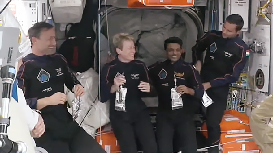 At 8:14am ET on Thursday, the hatch opened between the SpaceX Dragon spacecraft and the International Space Station and the Ax-4 crew from Axiom Space crew entered. More...