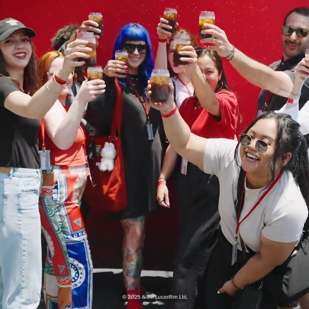 Sip your way to a galaxy, far, far away. Limited edition Coca-Cola products available at select retailers while supplies last. 3 character designs only available at Disneyland Resort and Walt Disney World Resort.