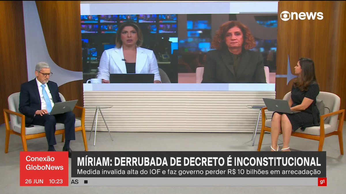 .Míriam Leitão: derrubada do decreto é inconstitucional; medida invalida alta do IOF e faz governo perder R$ 10 bilhões em arrecadação. #ConexãoGloboNews ➡ Assista à #GloboNews: