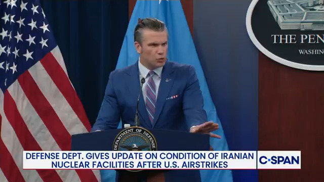 .Secretary of Defense Pete Hegseth Hegseth rebukes media coverage of strike on Iran: "There are so many aspects of what our brave men & women did that because of the hatred of this press corps are undermined because you people are trying to leak and spin that it wasn't successful. It's irresponsible."