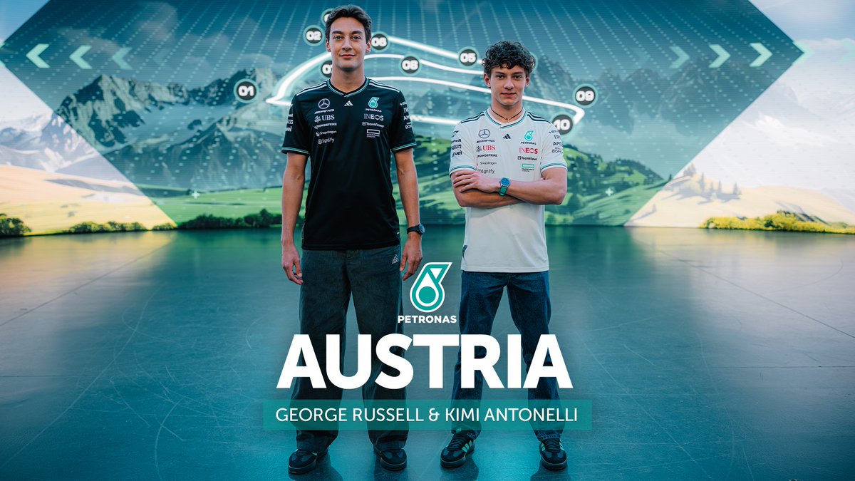 Schnitzel. A short lap. Stunning scenery. And changeable weather 👀 There’s a lot that makes the Austrian GP an epic weekend. George and Kimi preview it with PETRONAS Motorsports 💚