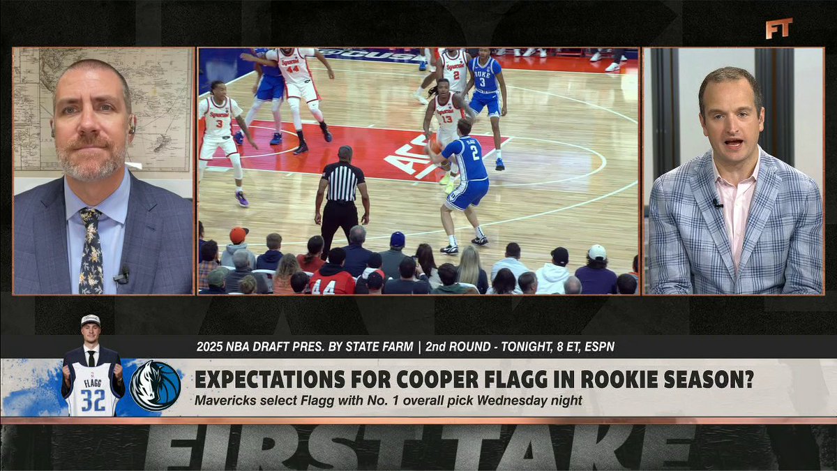 "Rookie of the Year, a top-two rookie season in Mavericks franchise history. ... This is a dude that you build around for a generation to come." Tim MacMahon and Tim Bontemps both think Cooper Flagg is a "generational" NBA talent 📈