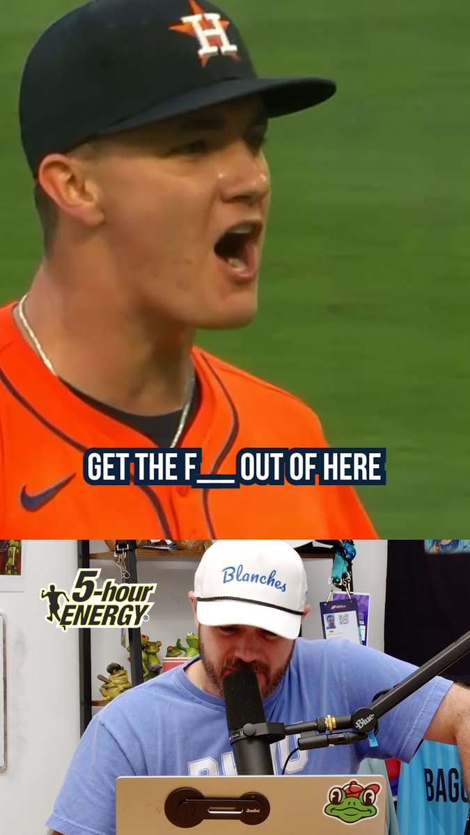Hunter Brown tells a frustrated Zach Neto that he got hit because he's standing on home plate, a breakdown