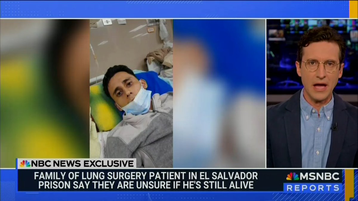 Reporter: Weeks before he was sent to El Salvador, Mr. Vera received a major surgery that removed his right lung. A surgery like this requires months of very intensive care by a specialists in a hospital setting. He was told to take medications, we don't know if he has access to them and was told to avoid crowded indoor settings, like for example, a prison