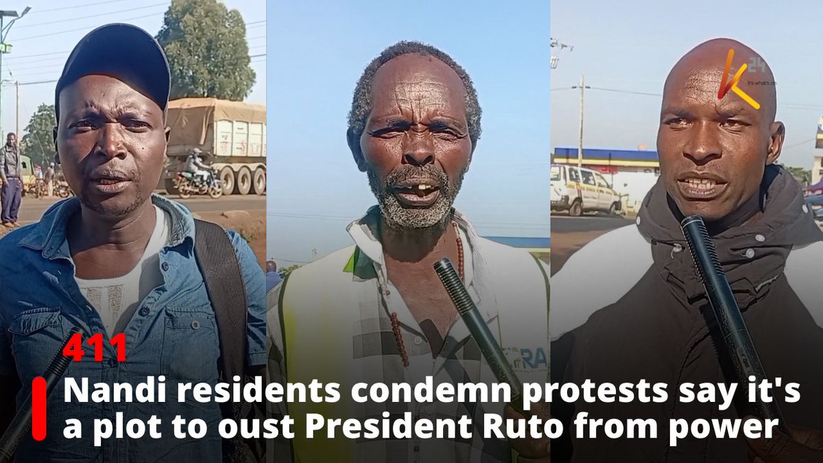 Nandi residents condemn protests held in Nairobi, say it's a plot to oust President Ruto from power