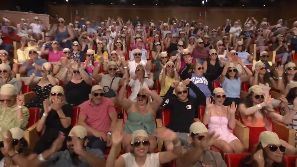 Fireball! Jimmy turns Studio 6B into Miami with Mr. Worldwide (Pitbull) bald caps in Audience Suggestion Box! ️‍🔥 #FallonTonight