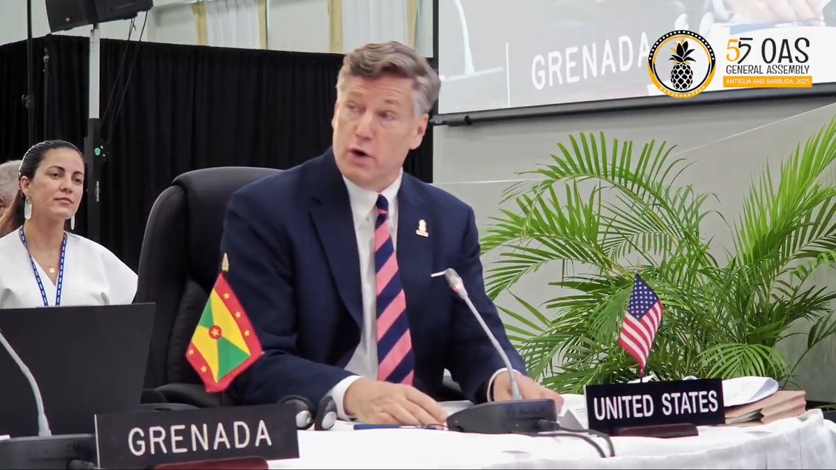 United States of America participates in the 55 #OASassembly in Antigua and Barbuda 🇦🇬 Christopher Landau Department of State US Mission to the Organization of American States