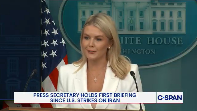 .Jennifer Jacobs asks about the 'One Big Beautiful Bill': "Does the president need to move back his deadline a little bit? Karoline Leavitt Karoline Leavitt: "We expect that bill to be on the president's desk for signature by July 4th."