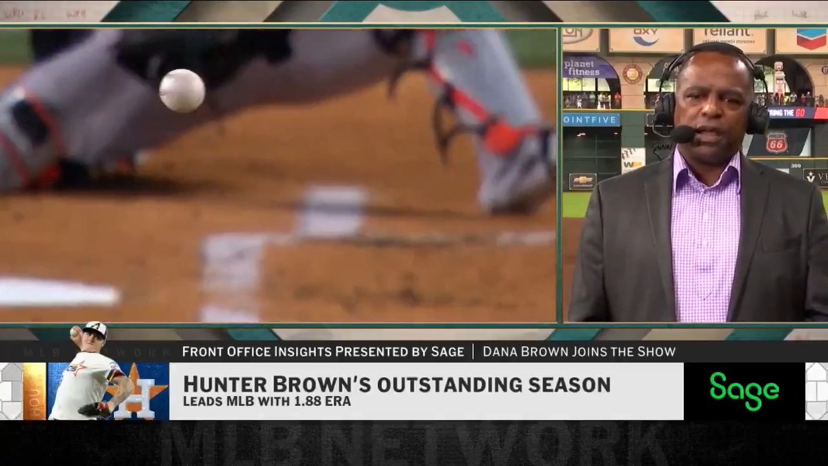 Not only does Hunter Brown lead qualified starters with a 1.88 ERA, the @Astros bullpen is second with a 3.21 ERA 📊 GM Dana Brown joins MLB Now to talk about their pitching staff. MLB Network + Sage USA