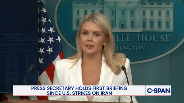 .Karoline Leavitt calls out CNN's Natasha Bertrand for publicizing leaked information on U.S. attack on Iran: "This is a reporter who has been unfortunately used by people who dislike Donald Trump in this government to push fake and false narratives. She should be ashamed of herself."