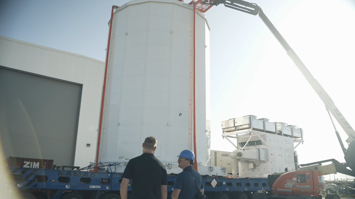 Over the Moon about this special delivery to Rocket Park. Any guesses what it could be? 🚚📦