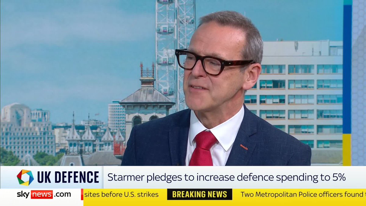 "I'm not sure this level [of defence spending] is justified." Lord Simon McDonald, the former head of the foreign office, says the UK shouldn't 'wreck' its economy to arm against Russia, given it is currently losing the war against Ukraine #PoliticsHub