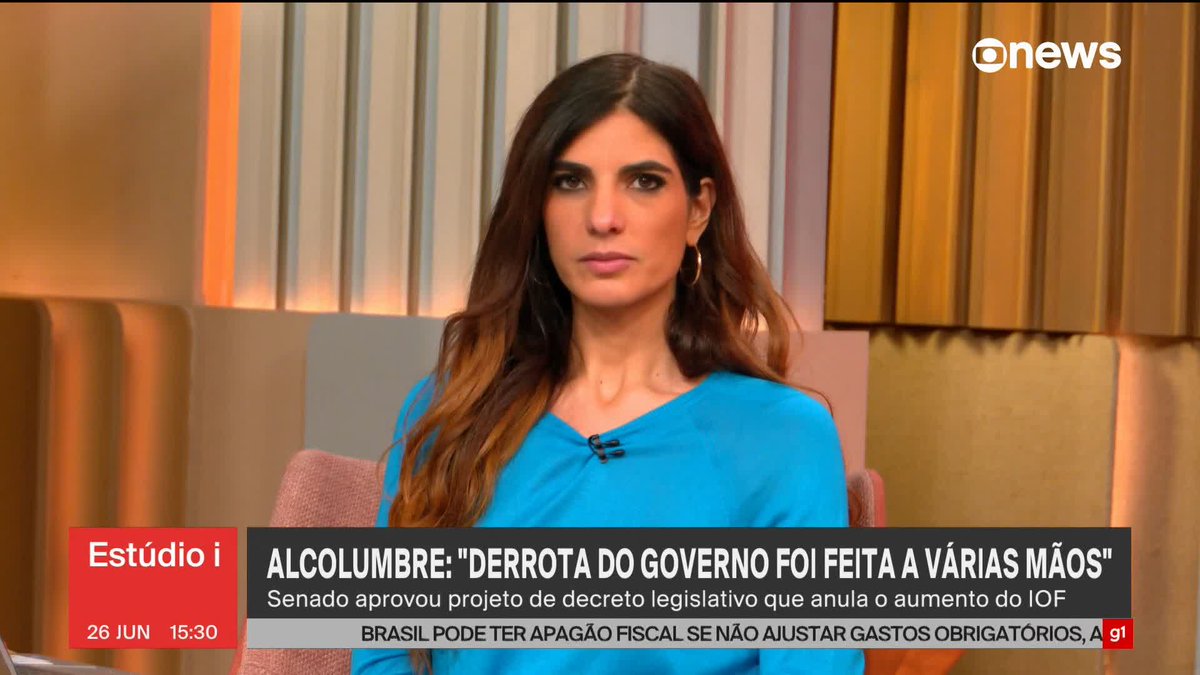 Alcolumbre: "Derrota do governo foi feita a várias mãos"; Senado aprovou projeto de decreto legislativo que anula aumento do IOF. #Estúdioi ➡ Assista à #GloboNews: