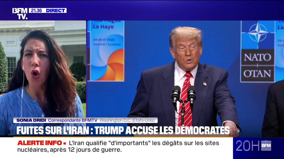 Nucléaire iranien: Donald Trump accuse les démocrates d'avoir fait fuité les informations sur les frappes américaines