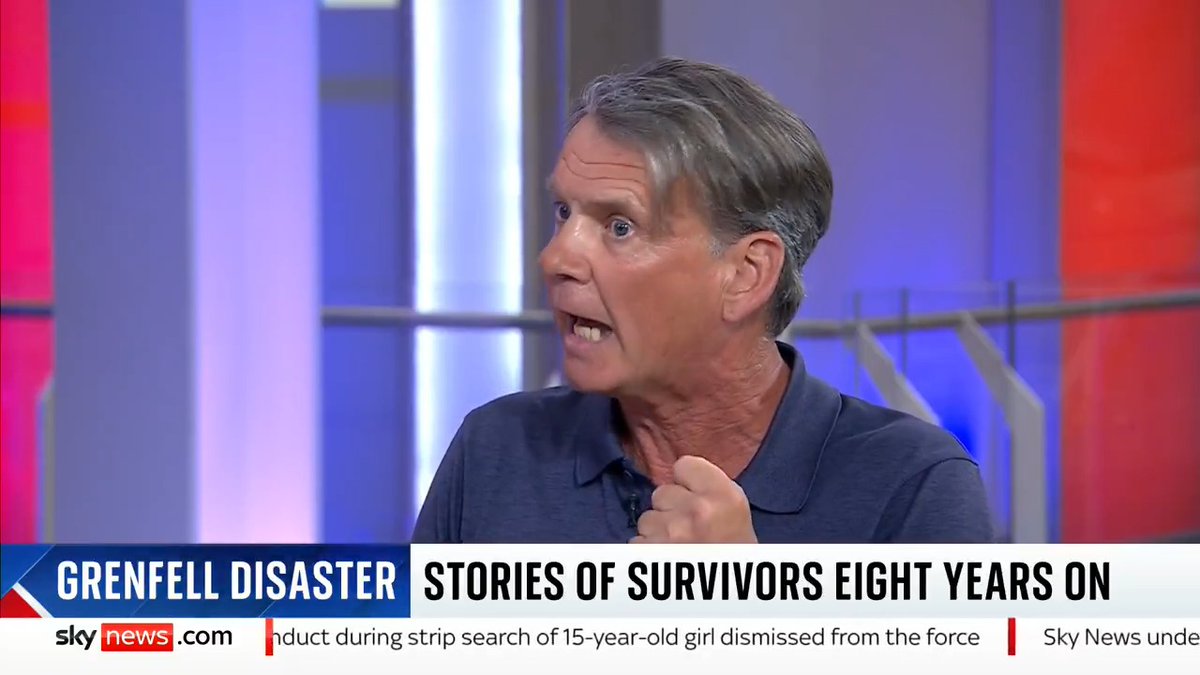 'I started panicking... I started pawing at the wall. At that moment a firefighter came through the door.' Survivor Eddie Daffarn tells ＠skysarahjane about escaping the Grenfell Tower fire eight years since the tragedy. 📺 Sky 501, Virgin 602