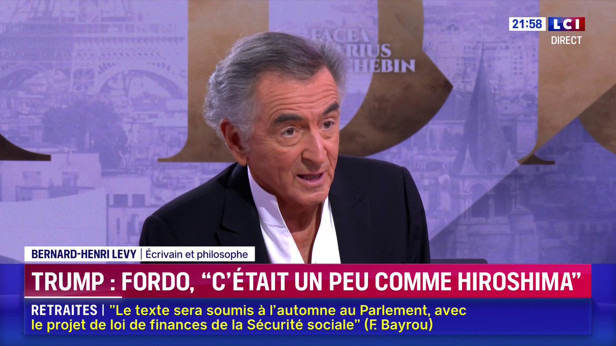 Guerre en Ukraine : « Il faut aider les Ukrainiens à la gagner » souhaite Bernard-Henri Lévy (Bernard-Henri Lévy) ▶️ Darius Rochebin