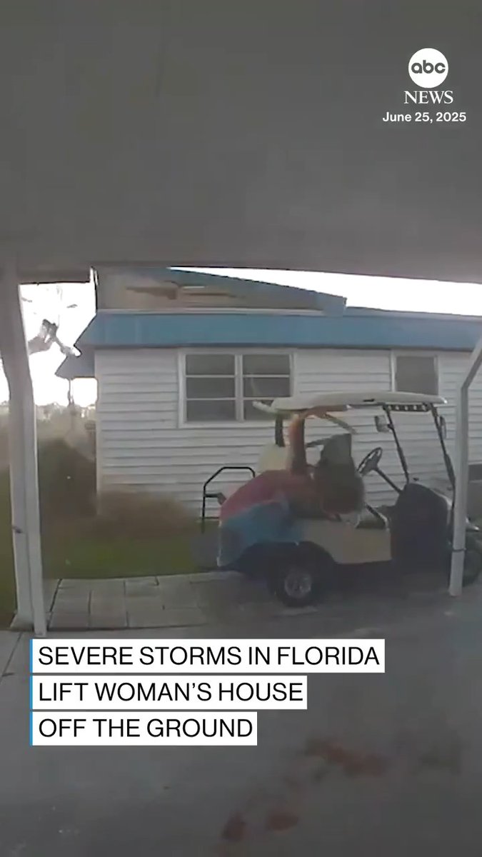 VIDEO: 76-year-old Florida woman unharmed after her home was lifted from the ground during severe storms