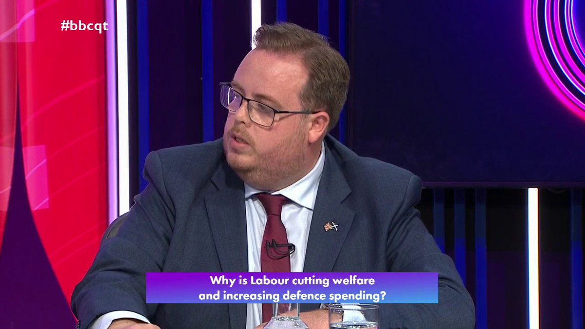 “If you want to fix welfare you need to make sure that work pays… you don’t do it by just cutting” Reform UK’s Thomas Kerr says while the welfare budget is “ballooning”, the welfare reform bill needs “proper consultation” and is being “rushed through” #bbcqt