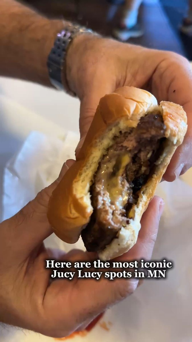 Here are my 3 must-try Jucy Lucy stops in Minnesota❗️ I love my state for many reasons. One being the invention of a burger that’s warm and gooey on the inside… raise your hand if you’ve dug into a molten cheese-stuffed burger too quickly and gotten a wicked burn. It’s a rite of passage in Minnesota. The three places that reign supreme are: Matt’s Bar, The 5-8 Club, and the Nook. And guess what? You can try all three burgers in one place this weekend at the Taste of Minnesota. Three legendary Jucy Lucys. One weekend. One location. I’ll be there, who’s gonna join me? Register for FREE Taste of MN tickets at the link in my bio.
