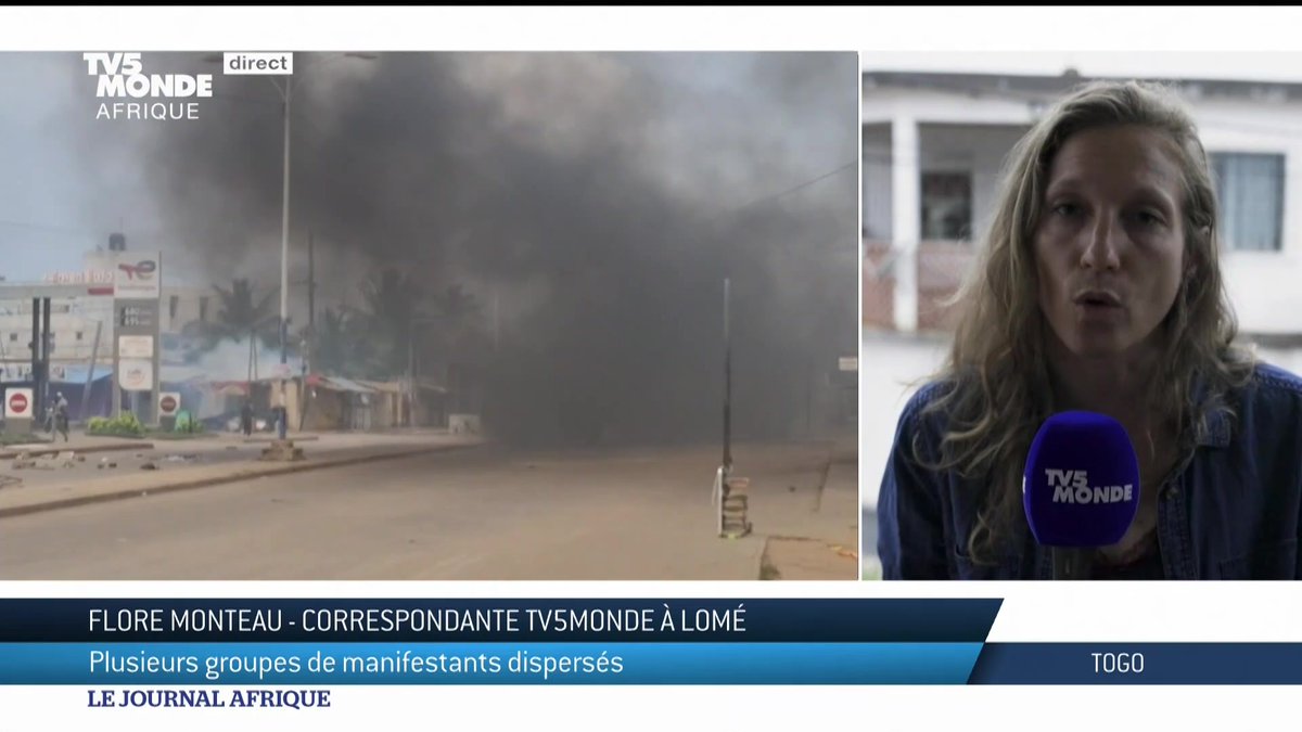 #Togo : après un appel à manifester lancé sur les réseaux sociaux pour protester contre le pouvoir de Faure #Gnassingbé, des groupes de jeunes ont barricadé certains quartiers avant d'être dispersés par les forces de l'ordre. Les détails avec notre correspondante, Flore Monteau.